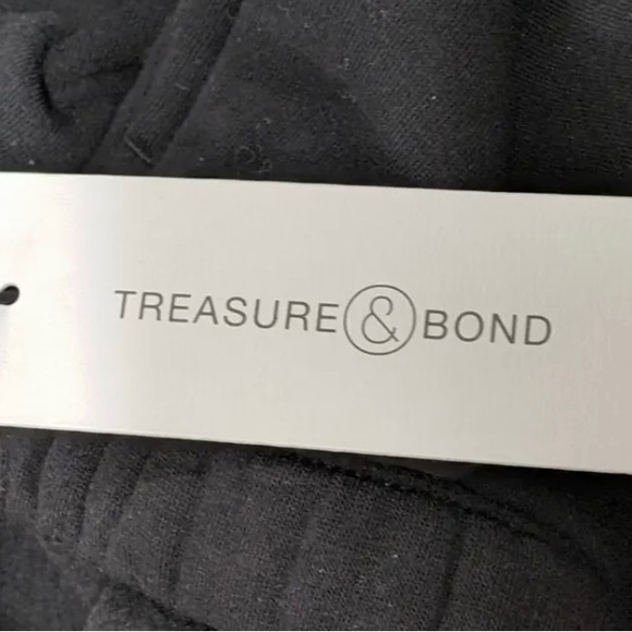 Treasure & Bond Boyfriend Sweatpants in Black-Women's-NWT - Picture 7 of 8